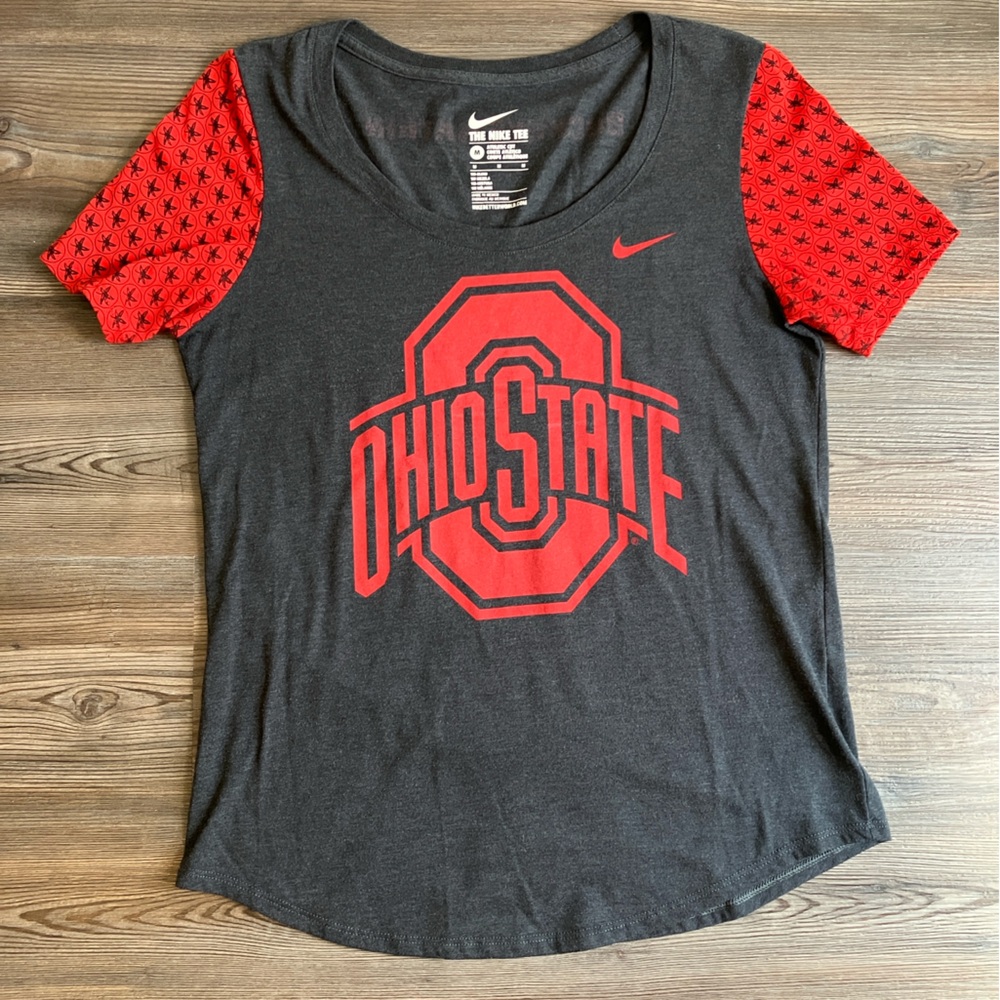 Nike Ohio State Red and Gray Tee